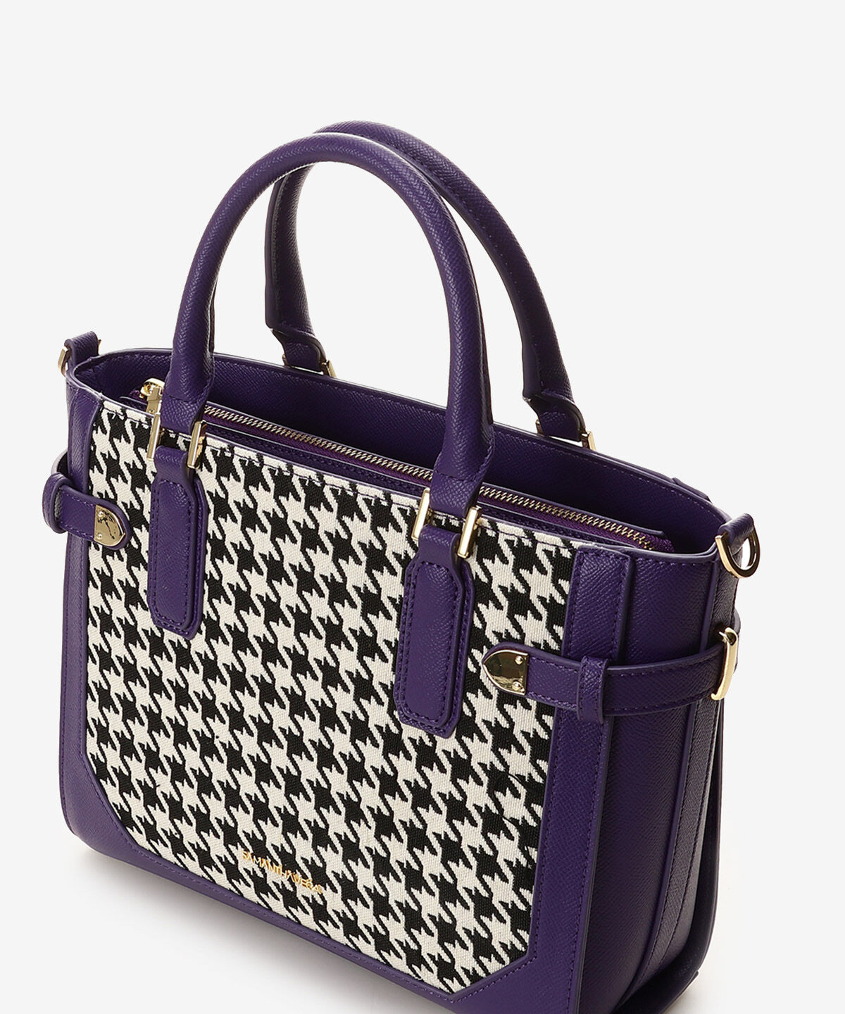 Samantha Vega「千鳥格子ベルト金具ハンドバッグ」|ハンドバッグ|