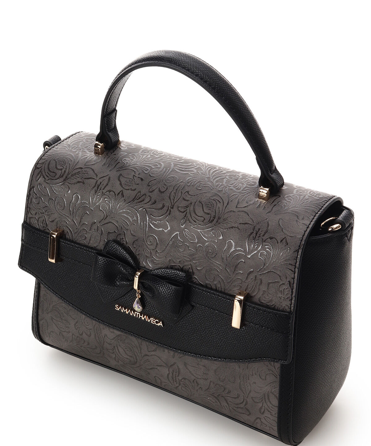 Samantha Vega「フローラルアクセントリボンショルダーバッグ」|ショルダー・メッセンジャー|