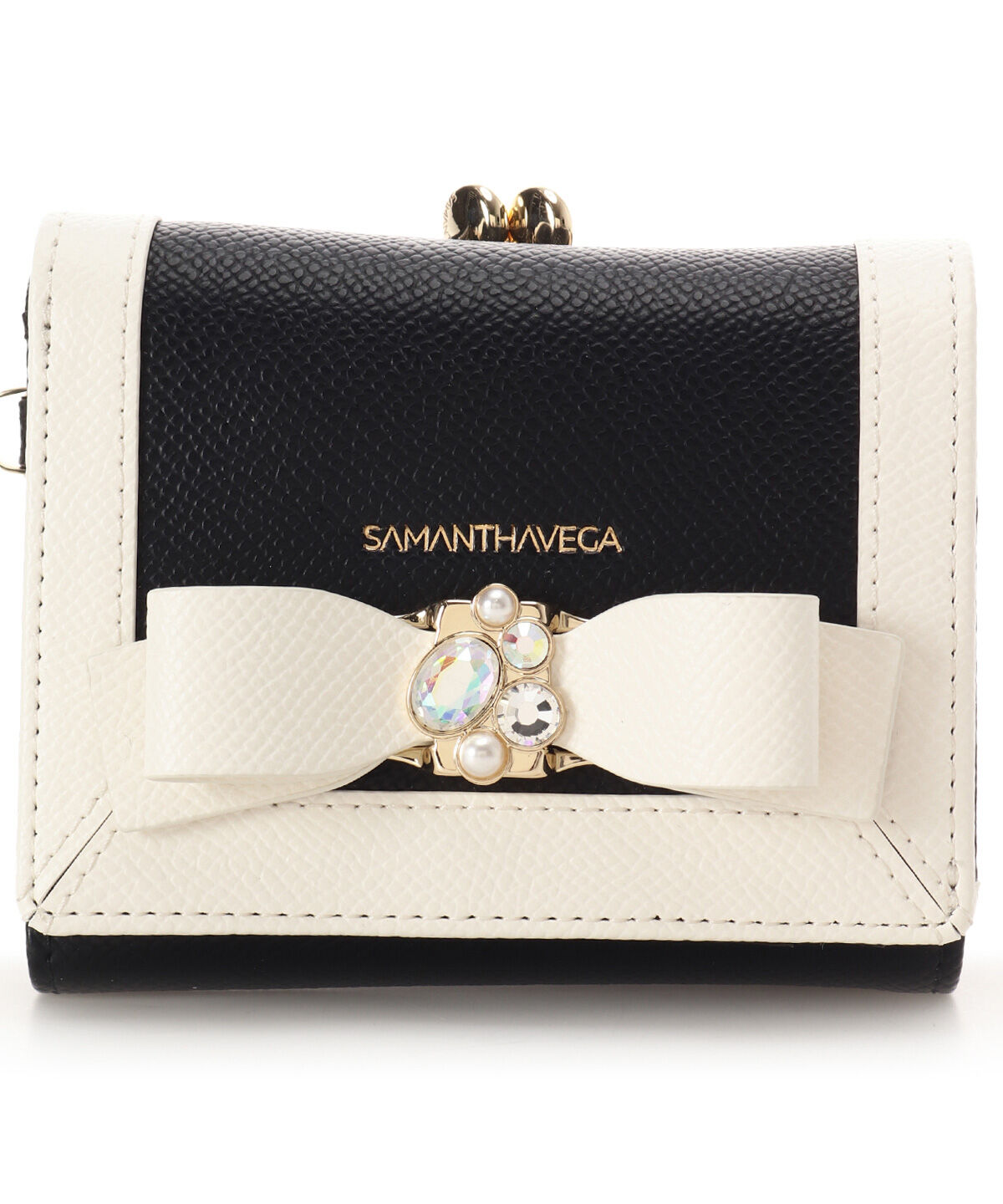 Samantha Vega「バイカラージュエルリボン折財布」|財布|