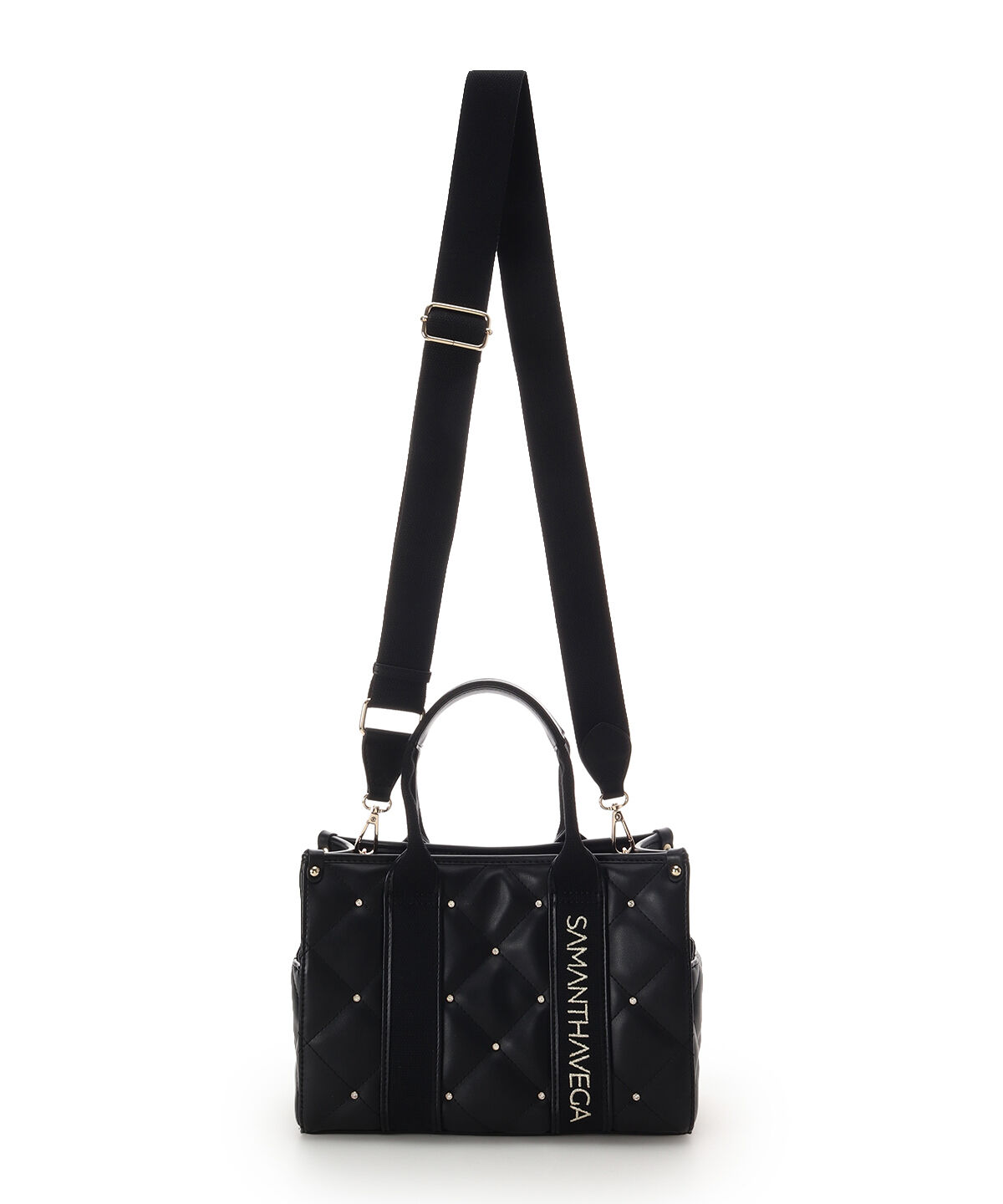 Samantha Vega「ロゴテープビジューハンドバッグ」|ハンドバッグ|