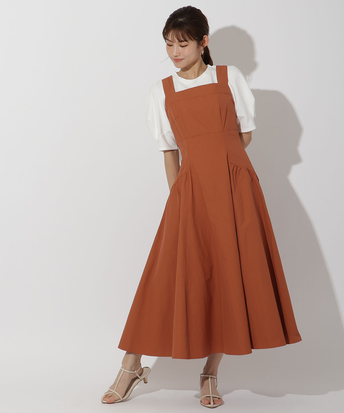 アンドクチュール「ショルダーリボンジャンスカ」|ワンピース|