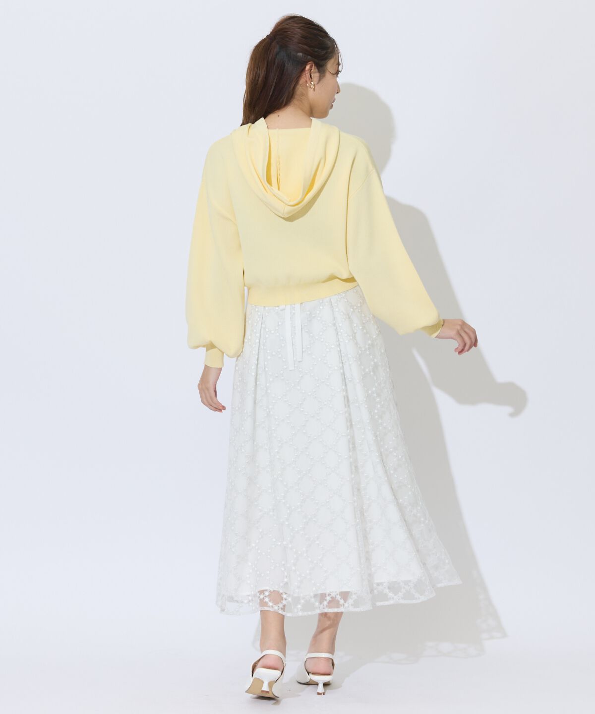 アンドクチュール「ダイヤチュールタックフレアスカート」|フレア|