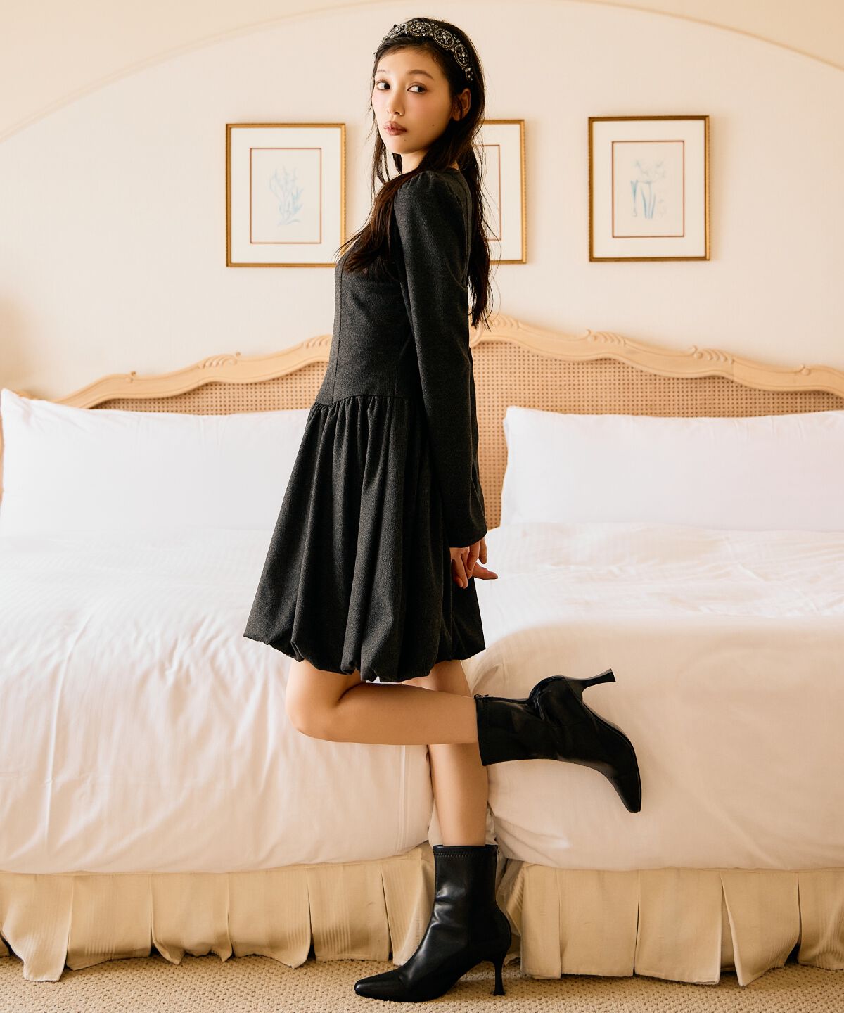 アンドクチュール「バルーンミニワンピース」|ワンピース|