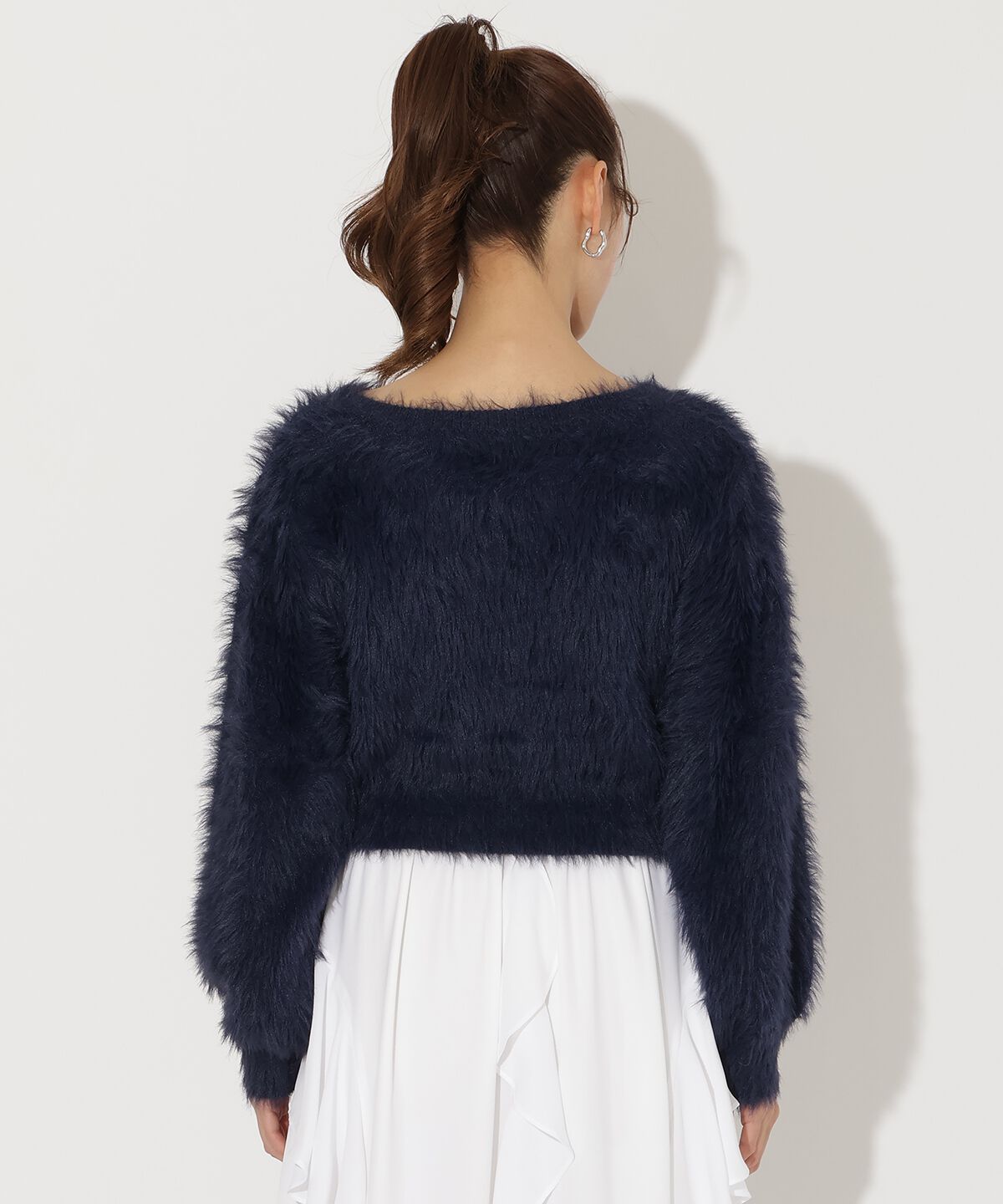 アンドクチュール「ビジューフェザーニットプルオーバー」|ニット・セーター|