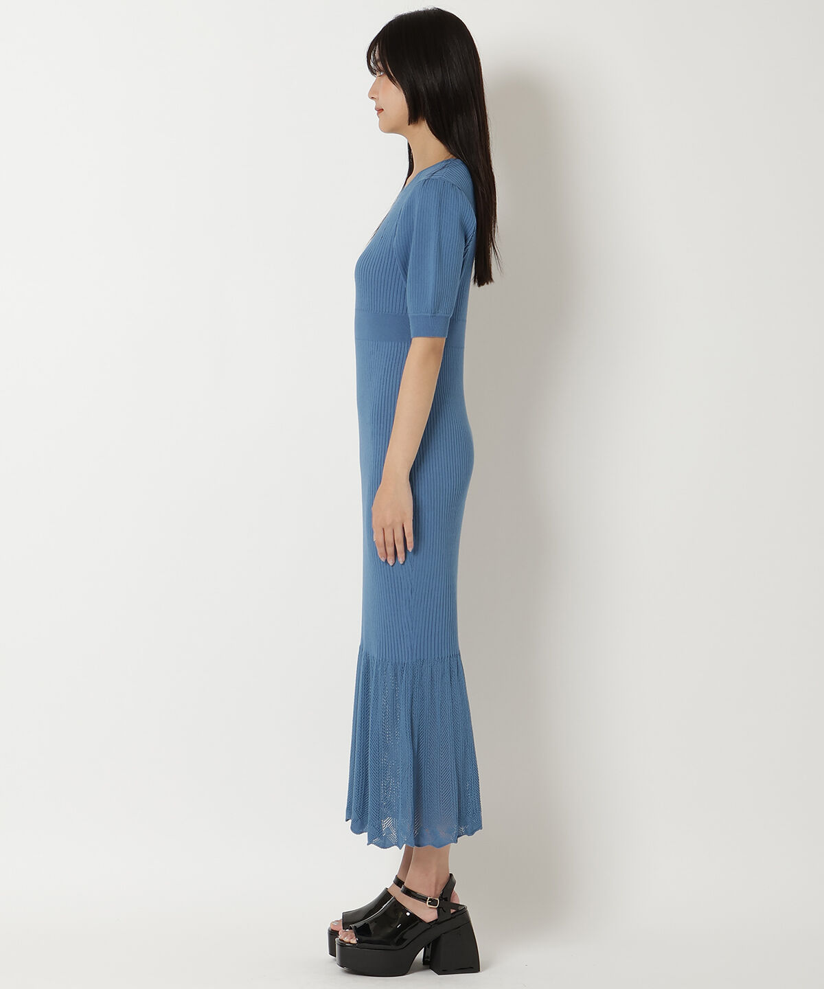 REDYAZEL「レースヘムニットワンピース」|ワンピース|