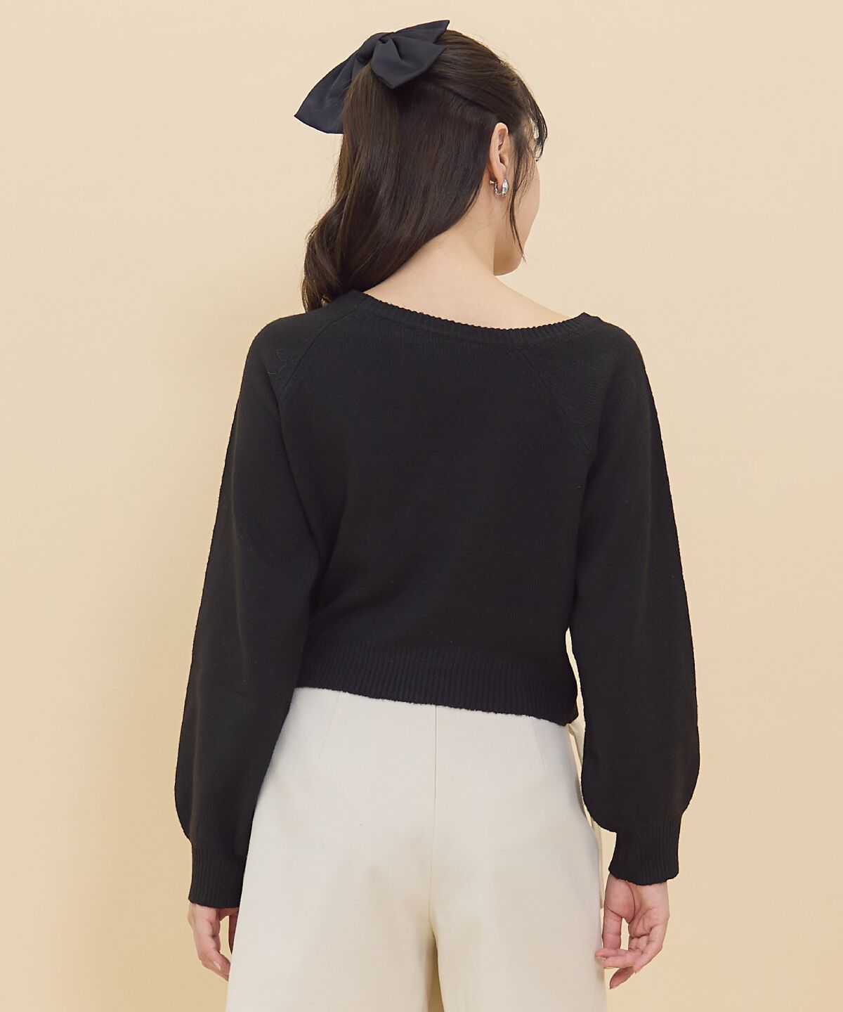 REDYAZEL「ワンショルリボンレースニット」|ニット・セーター|