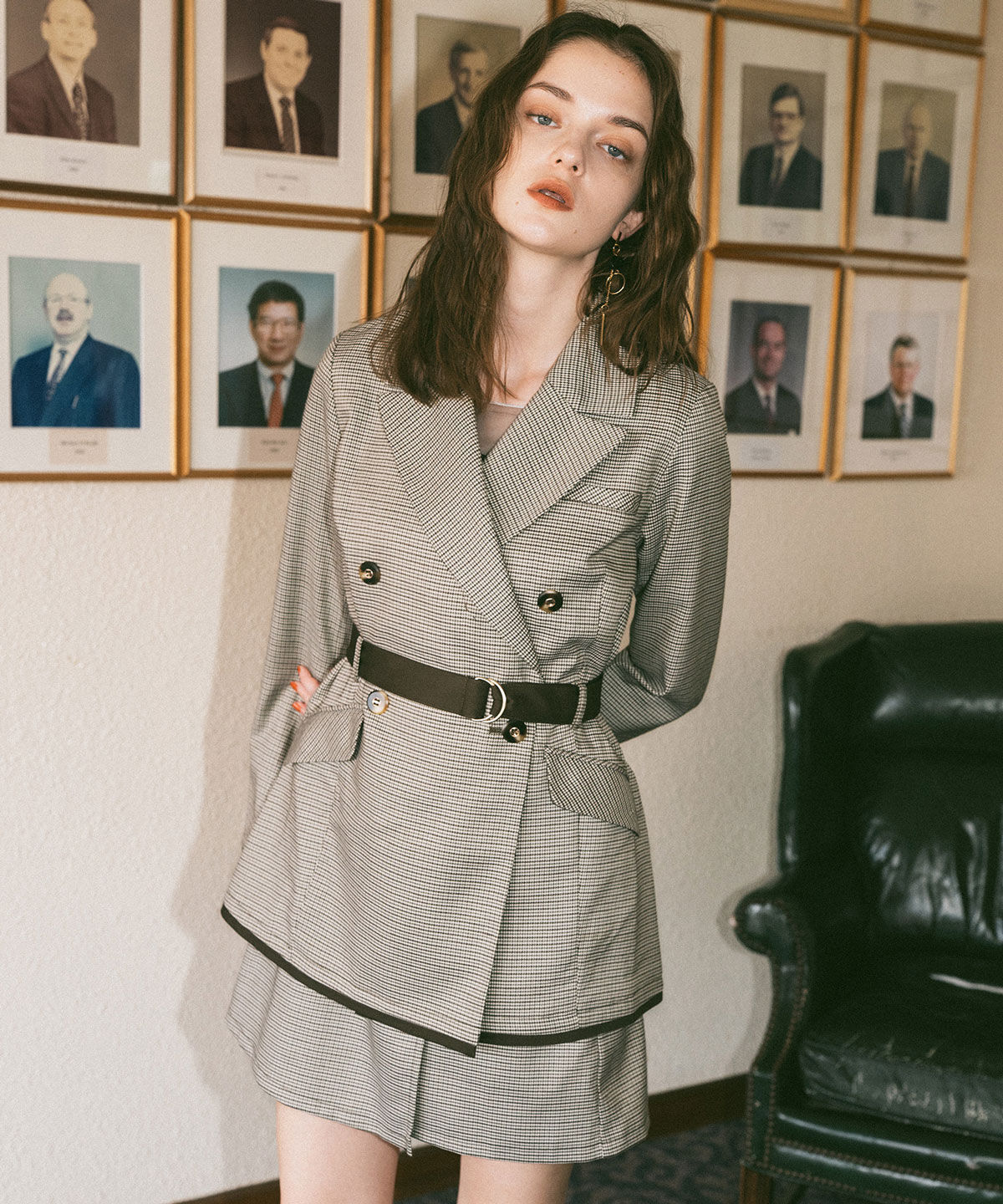 REDYAZEL「グレンチェックダブルジャケット」|テーラードジャケット|