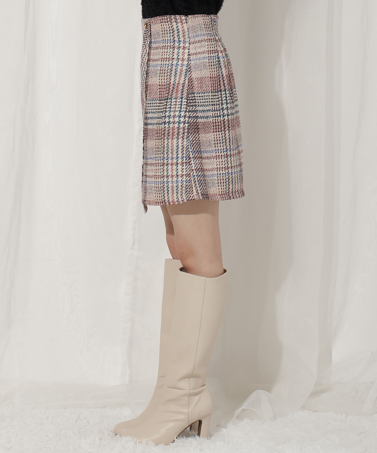 WILLSELECTION「ラメツイードミニスカート」|台形|