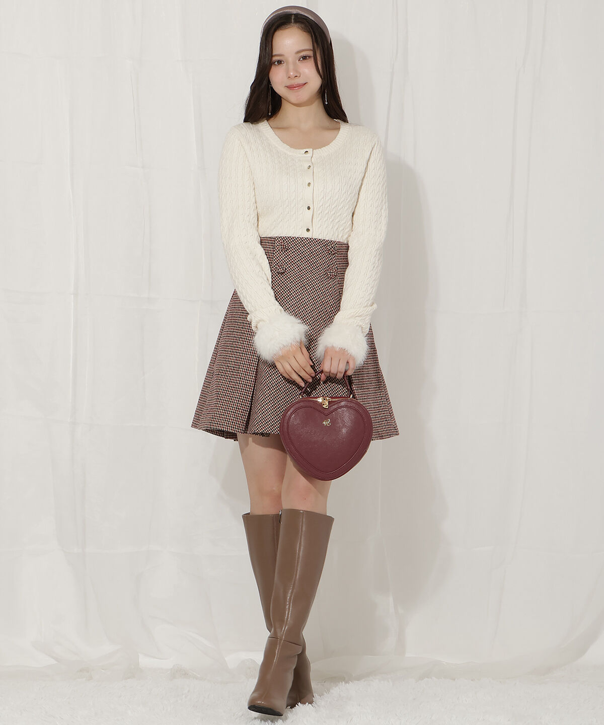 WILLSELECTION「ファーカフスケーブルカーディガン」|カーディガン|