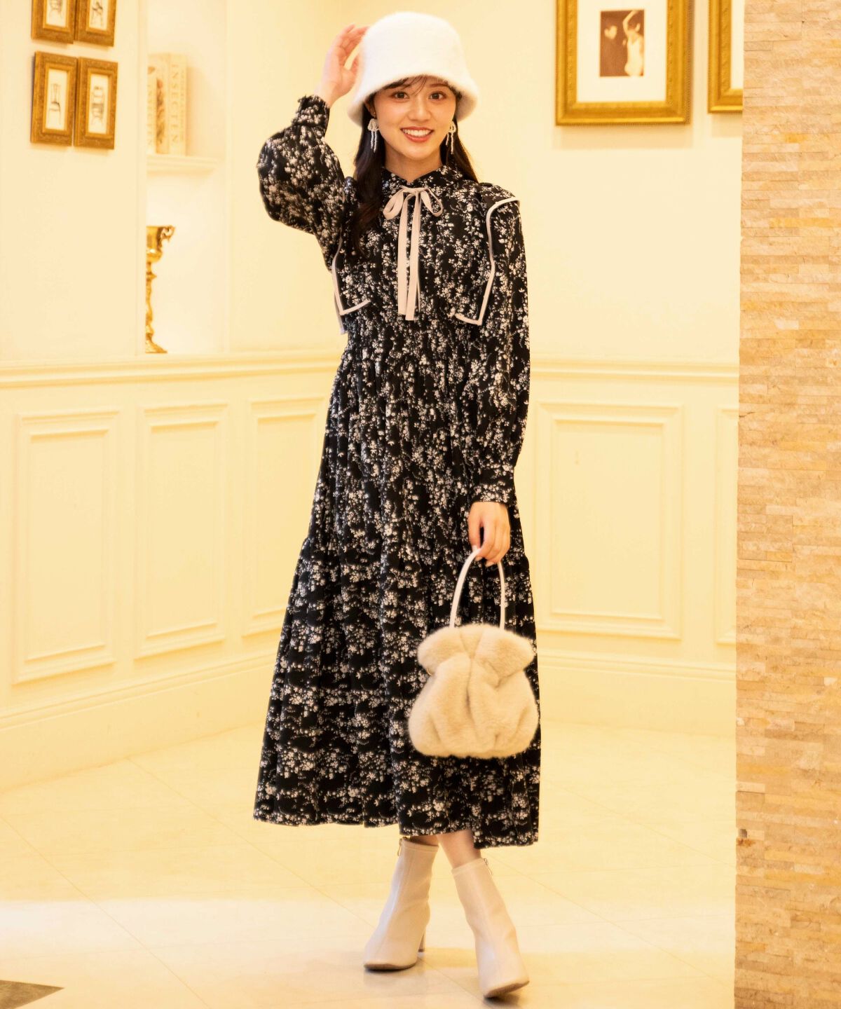 WILLSELECTION「ティアード切り替えパイピングフリルワンピース」|ワンピース|