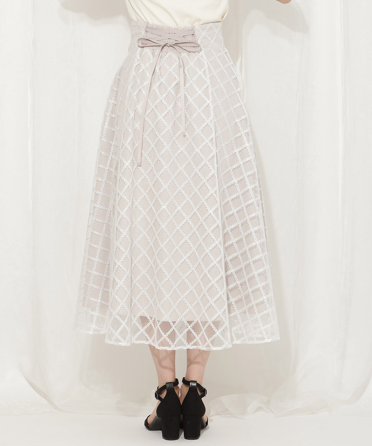 WILLSELECTION「刺繍チュールフレアスカート」|フレア|