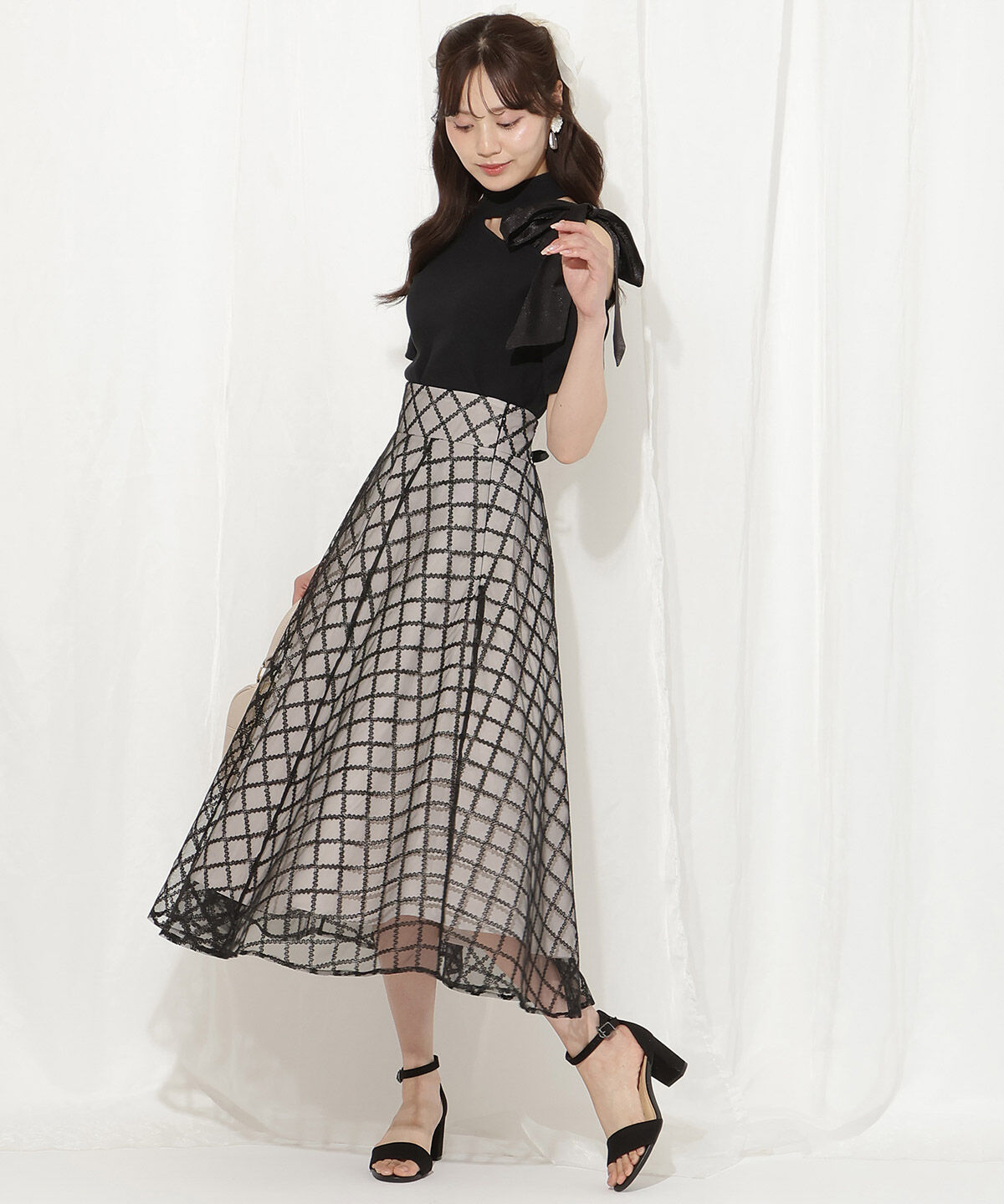 WILLSELECTION「刺繍チュールフレアスカート」|フレア|