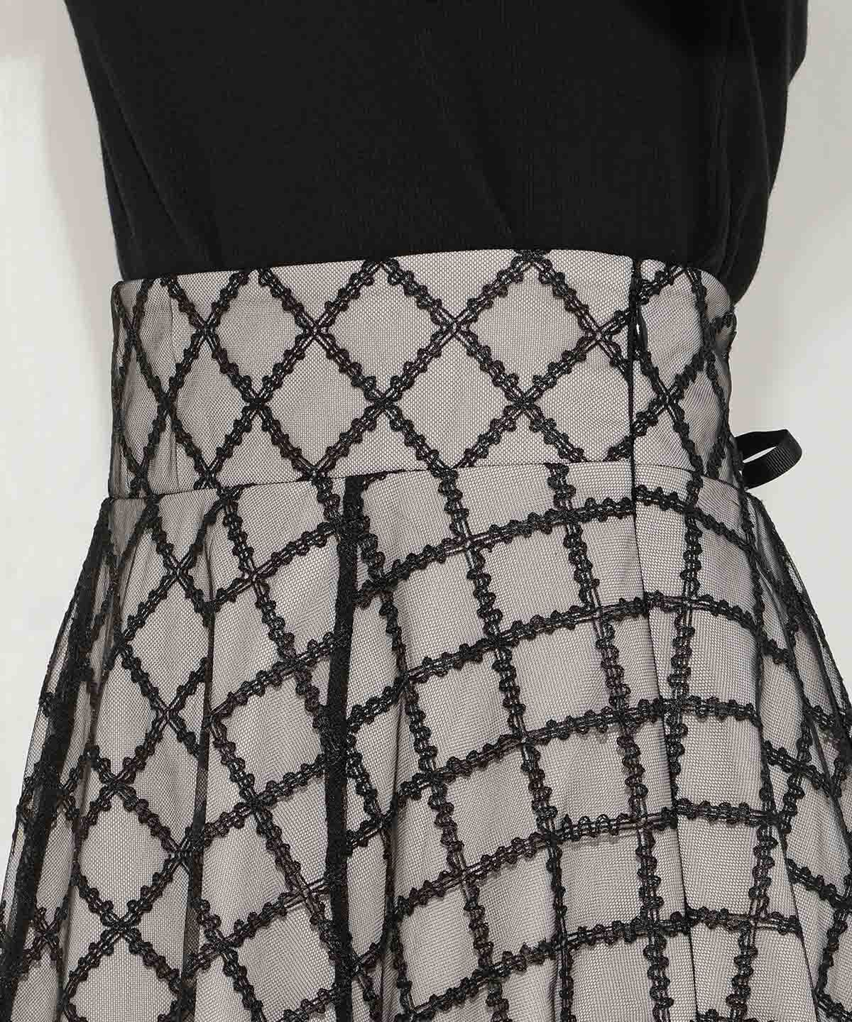 WILLSELECTION「刺繍チュールフレアスカート」|フレア|