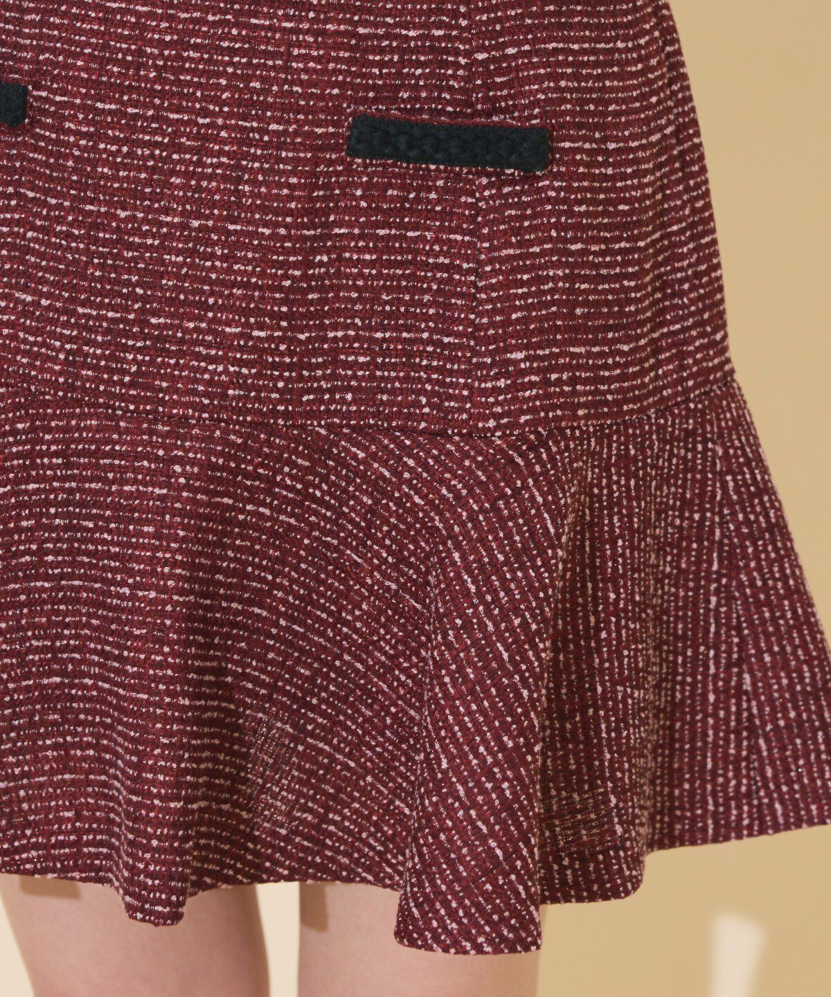 WILLSELECTION「ブレードデザインツイードミニスカート」|フレア|