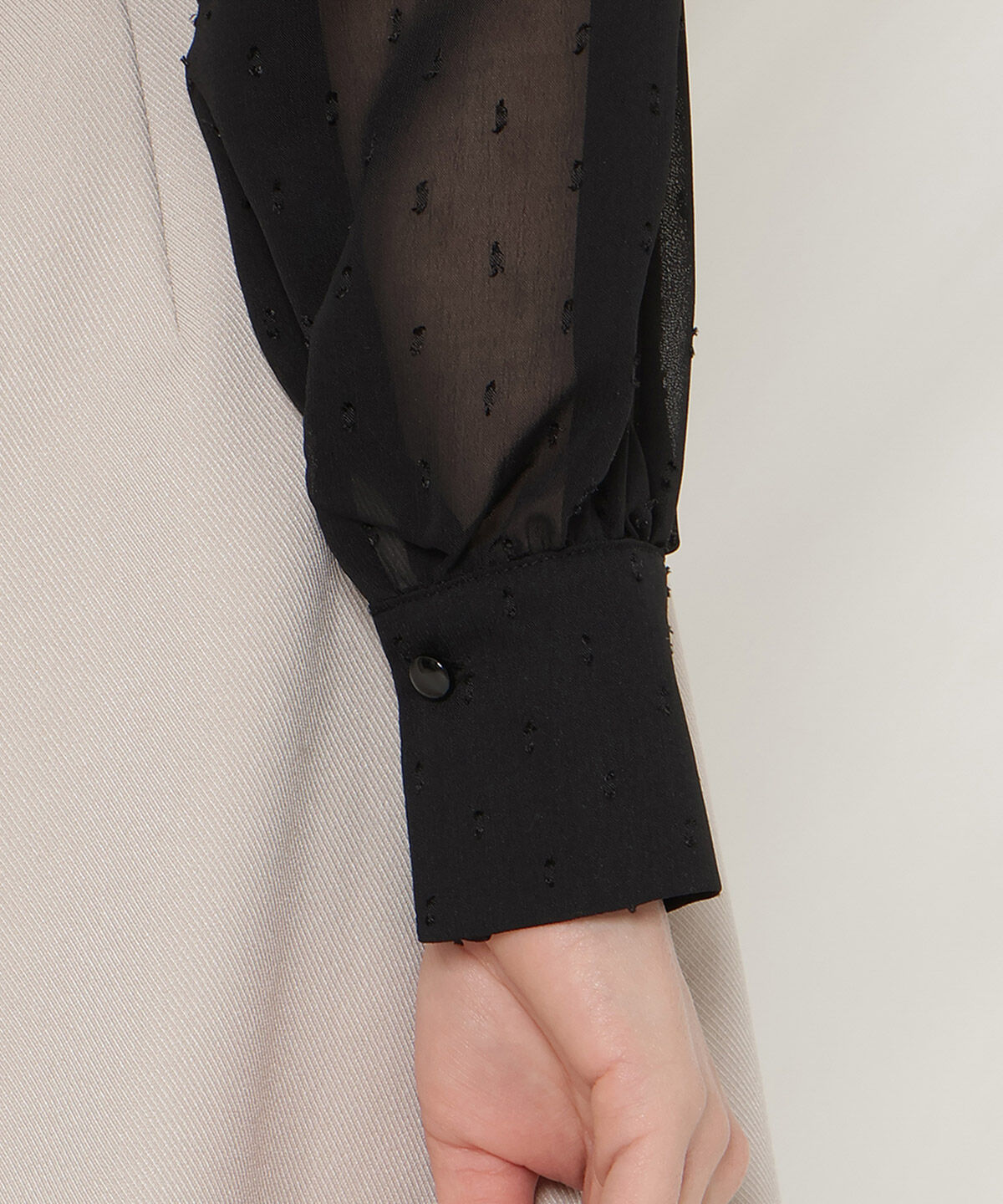 WILLSELECTION「ドビードットフリルブラウス」|シャツ・ブラウス|