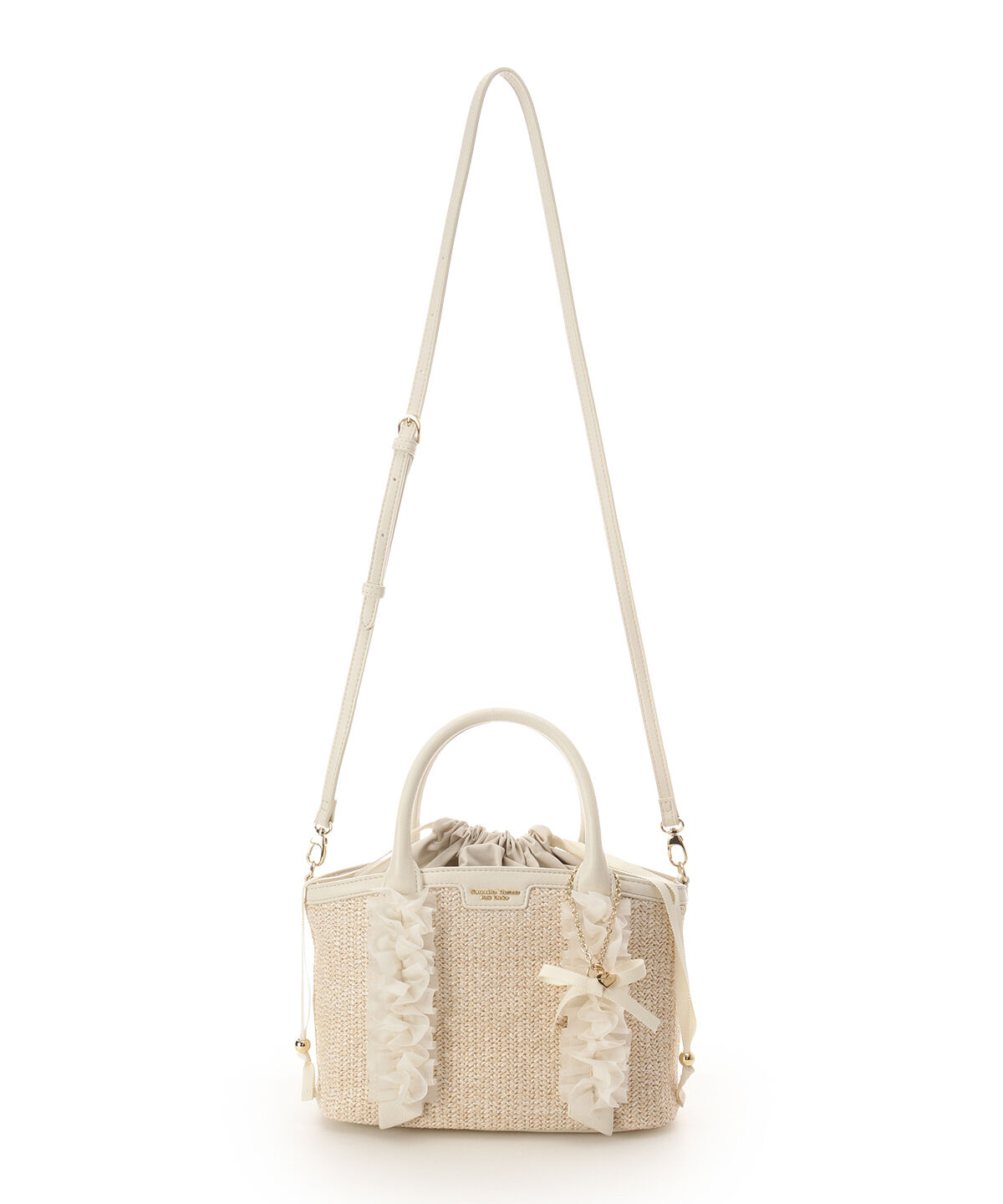 Samantha Thavasa Petit Choice「リボンチャーム付き フリルかごバッグ」|ショルダー・メッセンジャー|