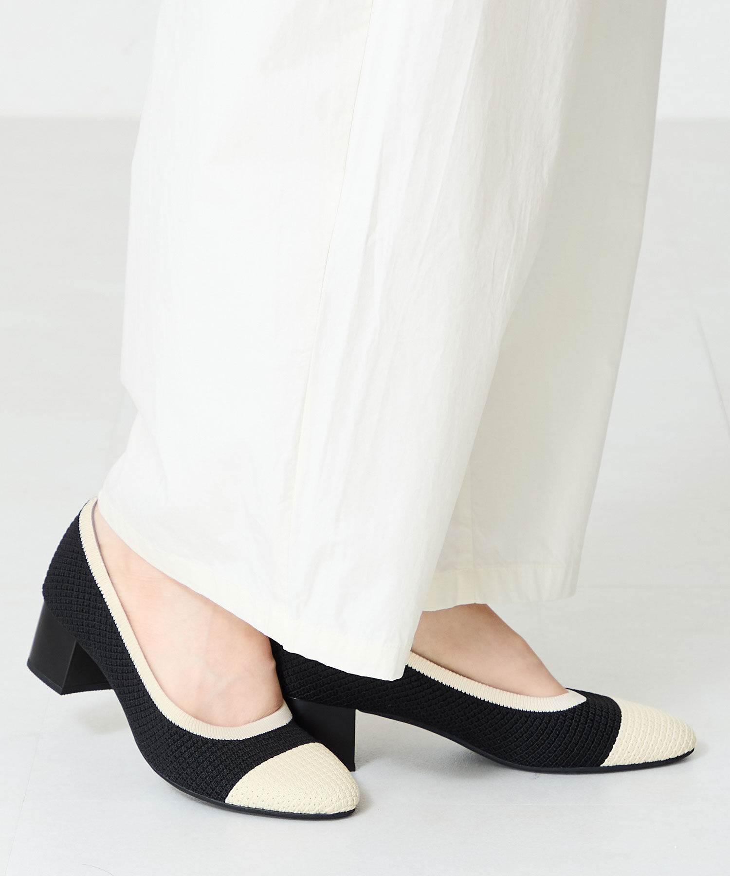 ORiental TRaffic「【跳べるパンプス/シリーズ累計１５０万足突破】ラウンドトゥ ニット ヒール/R-3219 パンプス」|パンプス|