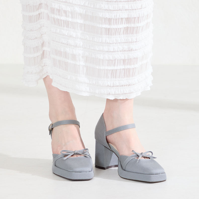 ORiental TRaffic「●2026春夏新作●カット デザイン プラットフォーム パンプス /61116」|パンプス|BLUE