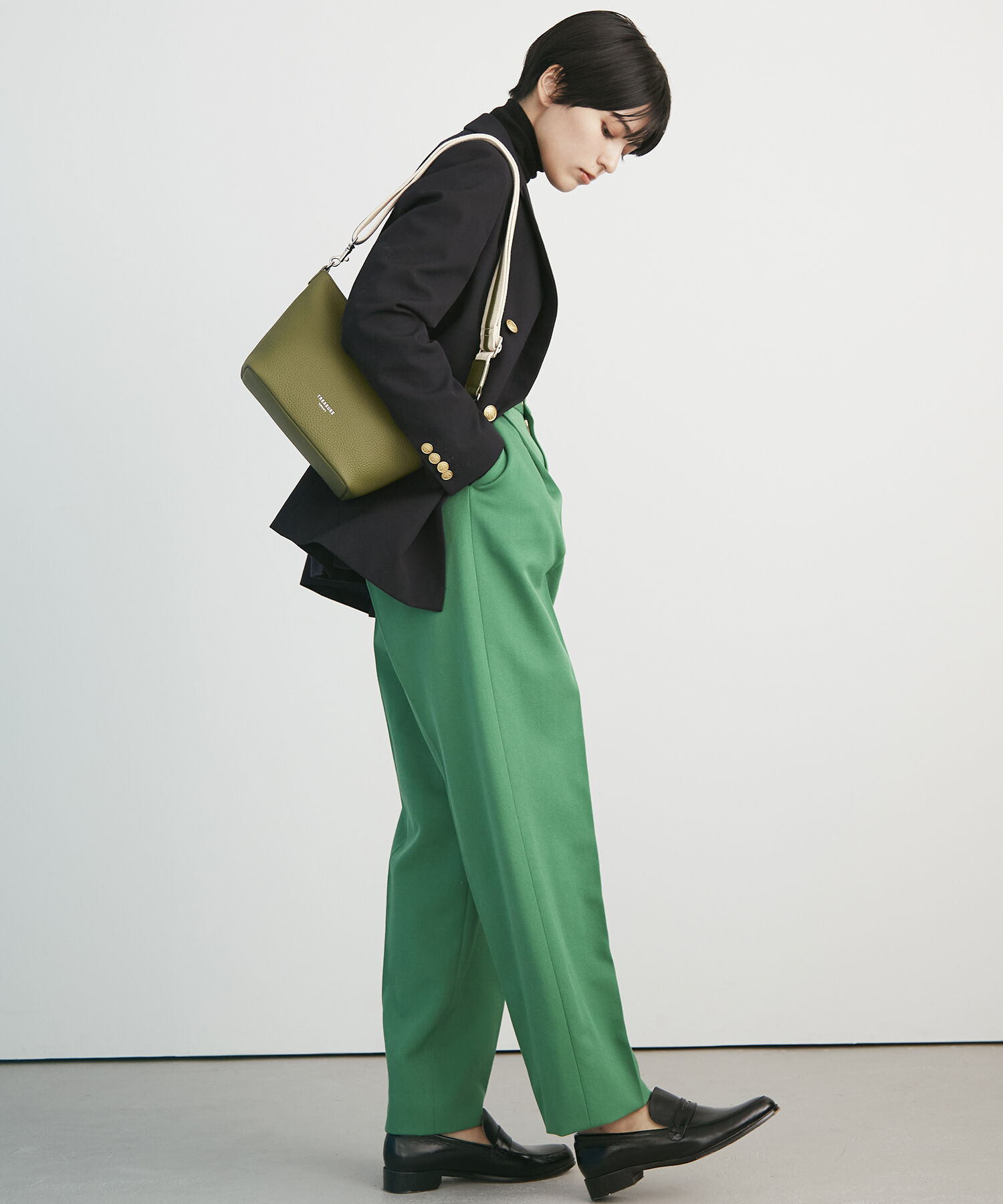 TOPKAPI TREASURE「【TREASURE TOPKAPI】 ソフトシュリンク テープ コンビ レザー ミニショルダーバッグ」|ショルダー・メッセンジャー|