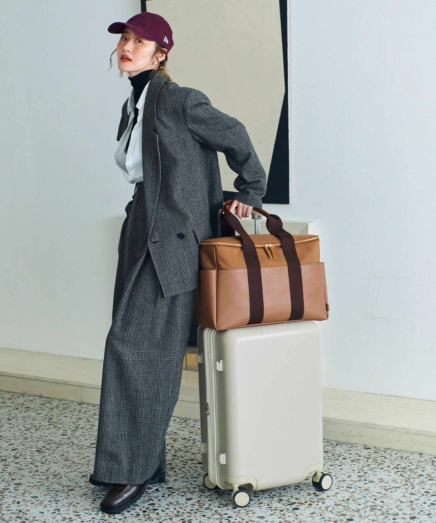 TOPKAPI BREATH「【Breath TOPKAPI】スコッチグレインペリカン ボストン バッグ キャリー対応 / 旅行 バッグ」|ボストンバッグ|