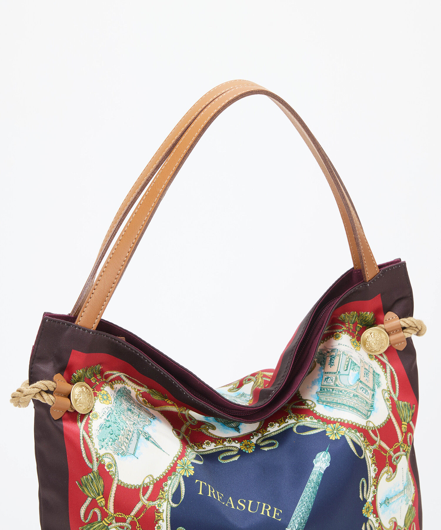 TOPKAPI BREATH「【TREASURE TOPKAPI】マイルドサテン スカーフ柄 トートバッグ」|トートバッグ|