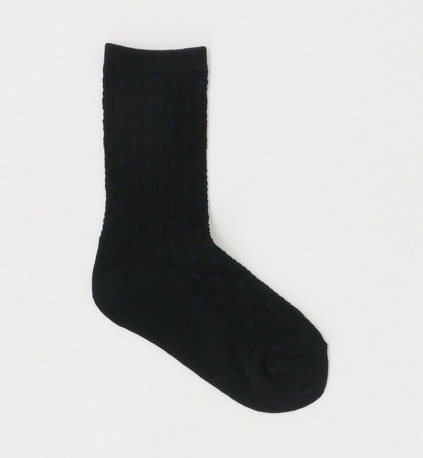 UNITED ARROWS green label relaxing「ドット クルー ソックス / 靴下 / キッズ  17cm-19cm」|ソックス|BLACK