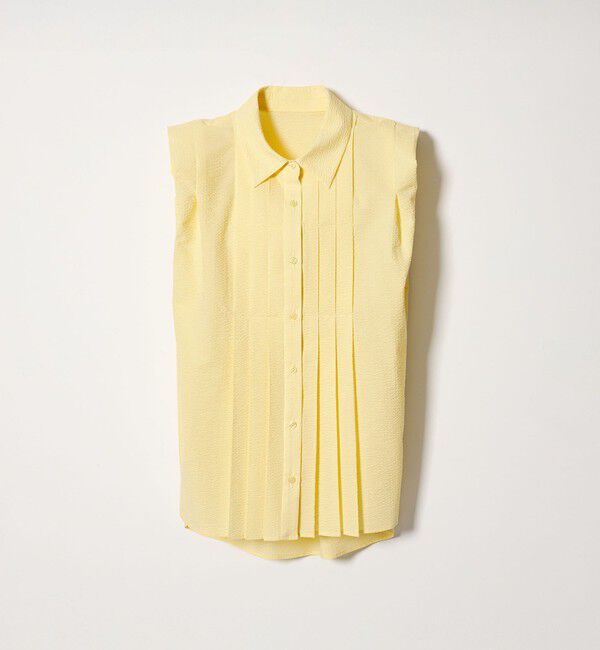 EMMEL REFINES「＜EMMEL REFINES＞EM ワンダーウェーブ フロントタック ブラウス」|シャツ・ブラウス|YELLOW