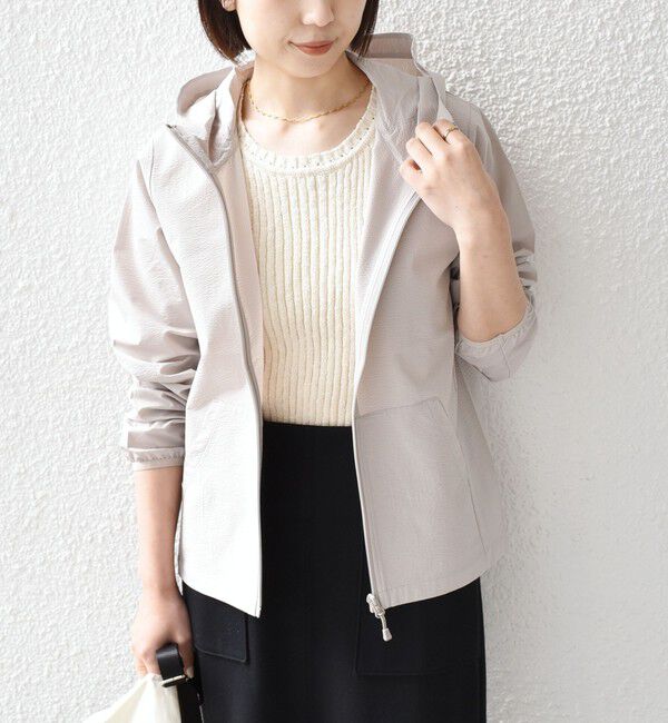 SHIPS Colors 「《予約》SHIPS Colors:〈UVカット・吸水速乾・抗菌防臭〉サーパスウェーブ パーカー◆」|ブルゾン・スタジャン|ライトグレー