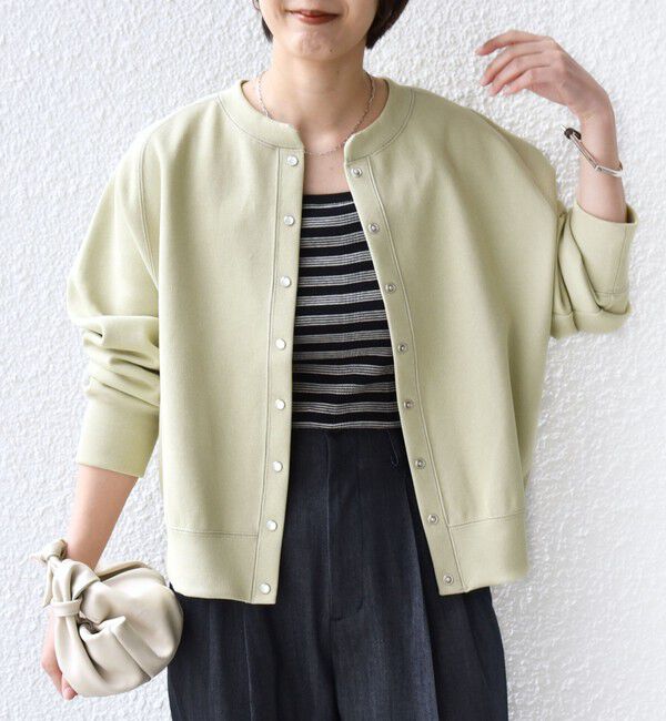 SHIPS for women「〈洗濯機可能〉コットン リブ スナップ ボタン カーディガン」|カーディガン|