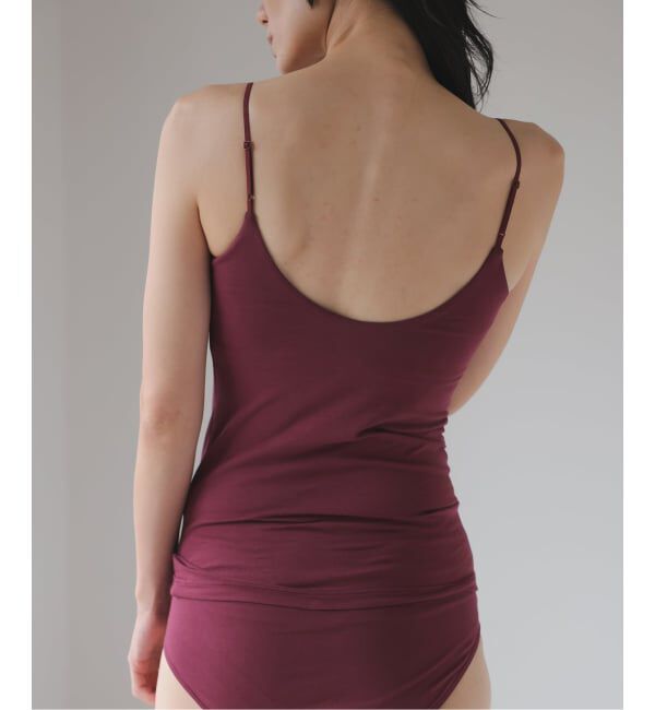 EMILYWEEK「【RESET】オーガニックコットン混 ブラキャミソール（ベージュ、ボルドー）」|インナー|