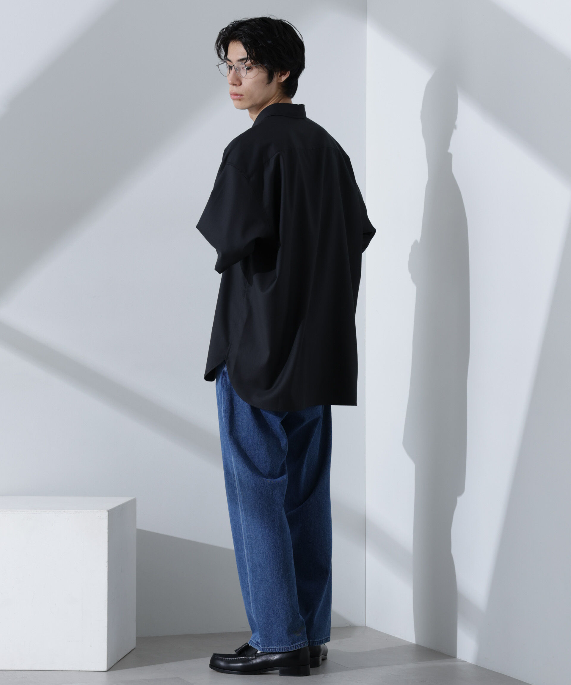 nano･universe「ビッグドレープシャツ 半袖」|シャツ・ブラウス|