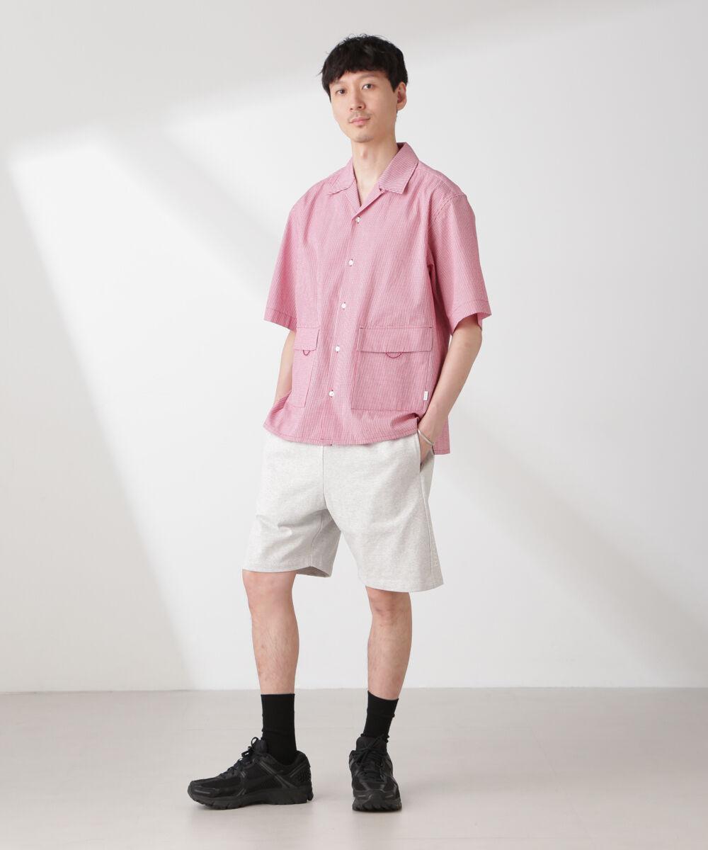 nano･universe「「NJ/CLUB」 マイクロギンガムチェックシャツ 半袖」|シャツ・ブラウス|