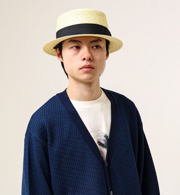 GLOSTER「【夏の定番クラシック】STRAW BOATHER HAT カンカン帽」|ハット|