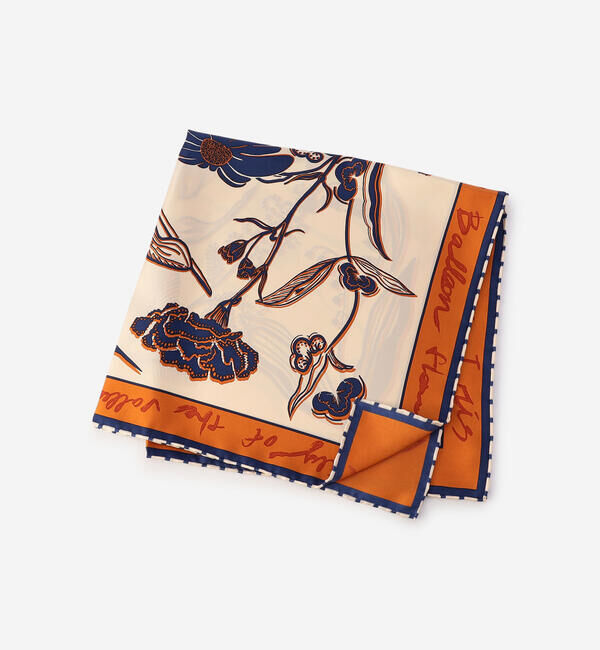  「manipuri | シルクスカーフ フローラ 65&times;65 WOMEN」|バンダナ・スカーフ|