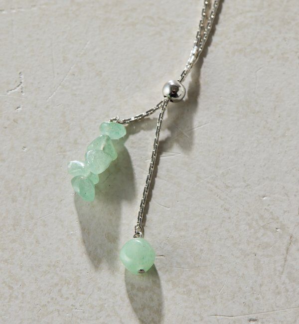  「【PAPILLONNER/パピヨネ】天然石Y字ネックレス」|リング|