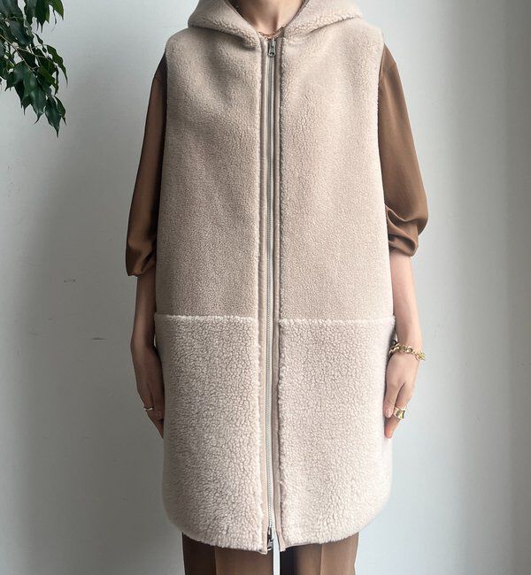  「ボア切替フーディージレ」|ベスト・ジレ|