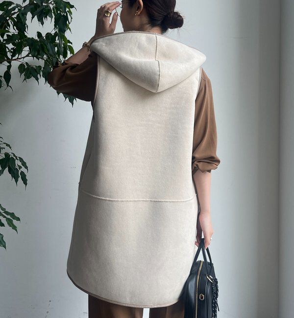  「ボア切替フーディージレ」|ベスト・ジレ|