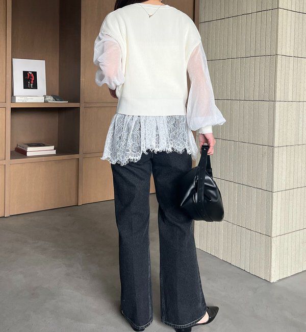  「【新色ブラック/トレンド感あるレイヤードコーデに！調整可能◎】レースキャミ」|キャミソール|