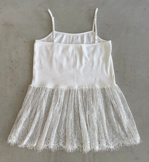  「【新色ブラック/トレンド感あるレイヤードコーデに！調整可能◎】レースキャミ」|キャミソール|