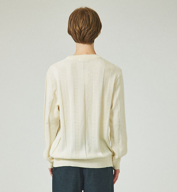 ABAHOUSE「ジオメトリック ストライプ プルオーバーニット」|ニット・セーター|