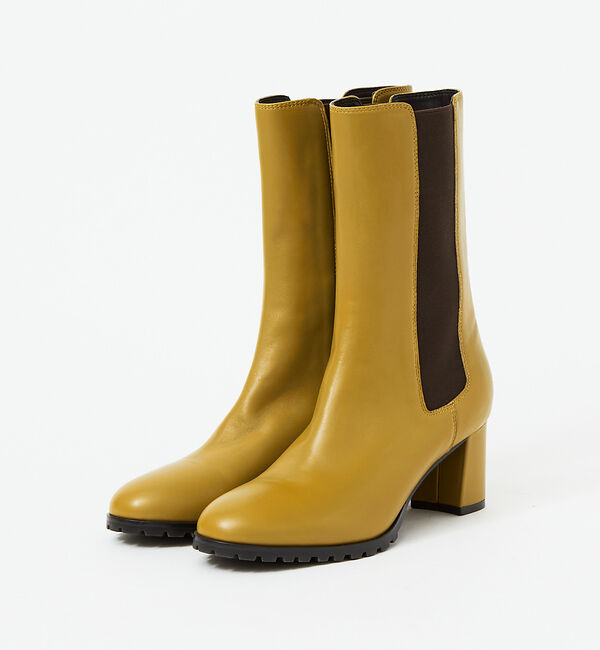 AU BANNISTER「サイドゴアミドルタンクブーツ」|ショートブーツ|マスタード