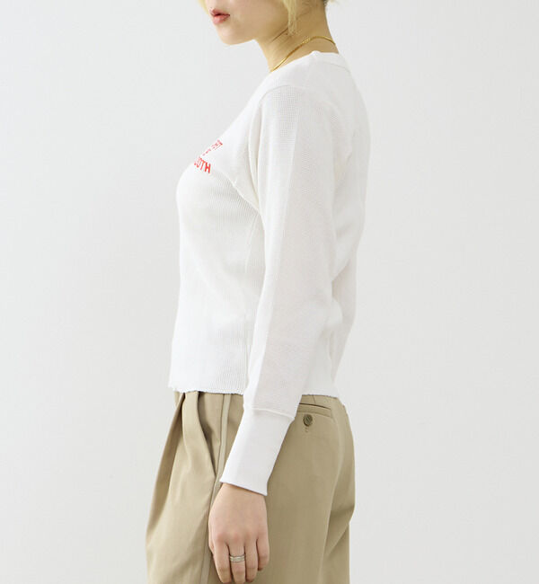 SOFFITTO「【GREEN BUTTER/グリーンバター】Waffle Long Sleeve Tee」|Tシャツ・カットソー|