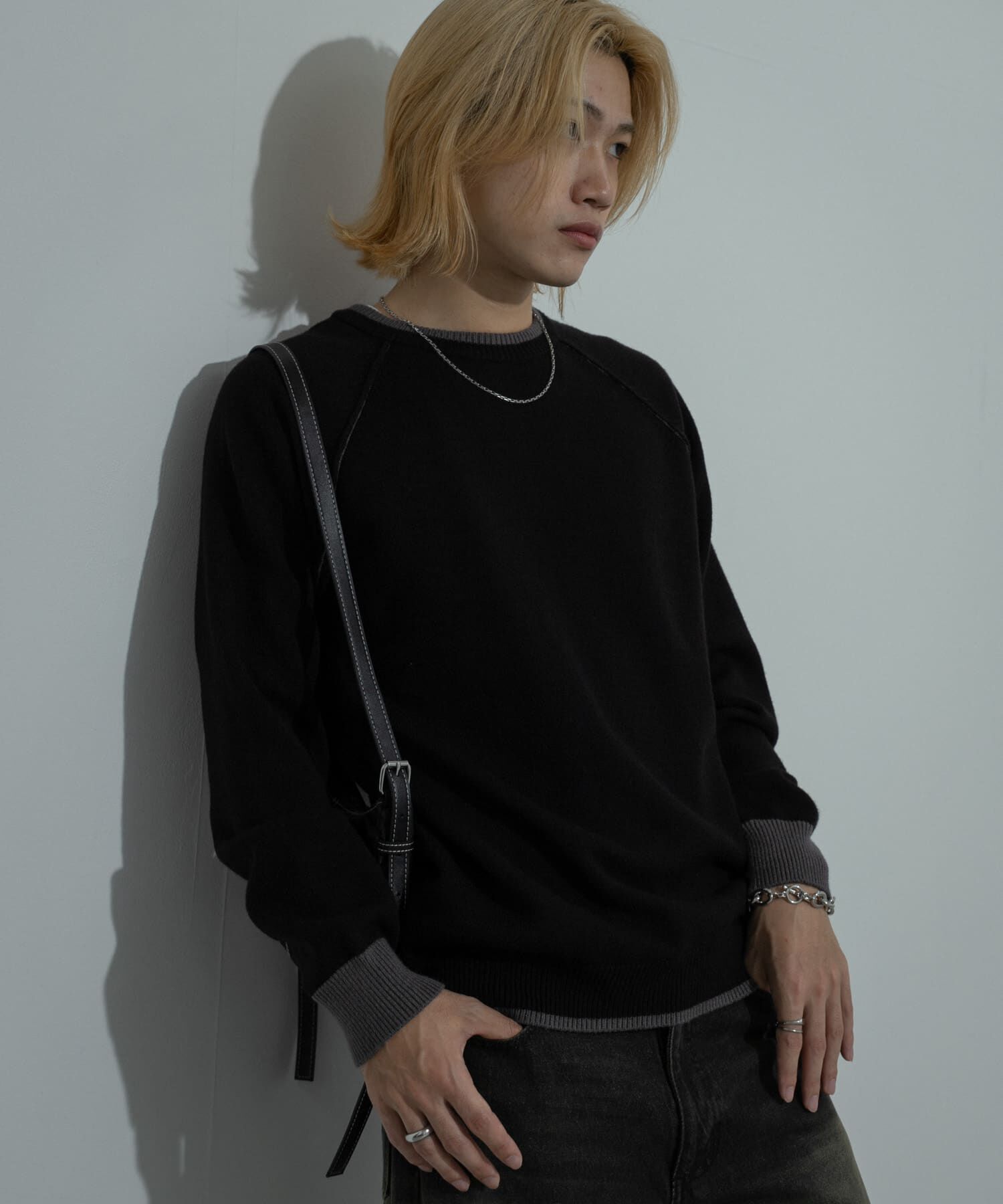 SENSE OF PLACE by URBAN RESEARCH「『ユニセックス』『洗濯可』ストレッチリブハイショクラインニット」|ニット・セーター|