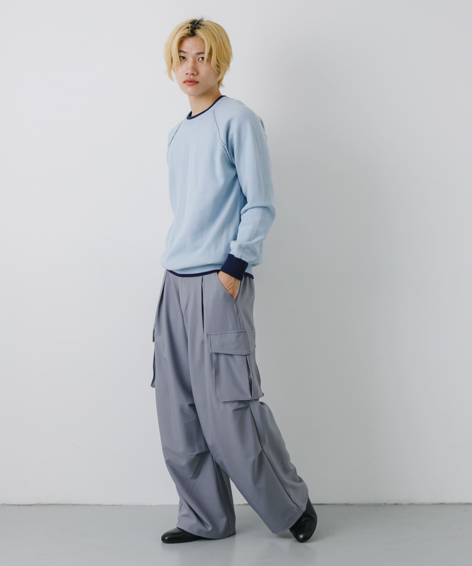 SENSE OF PLACE by URBAN RESEARCH「『ユニセックス』『洗濯可』ストレッチリブハイショクラインニット」|ニット・セーター|