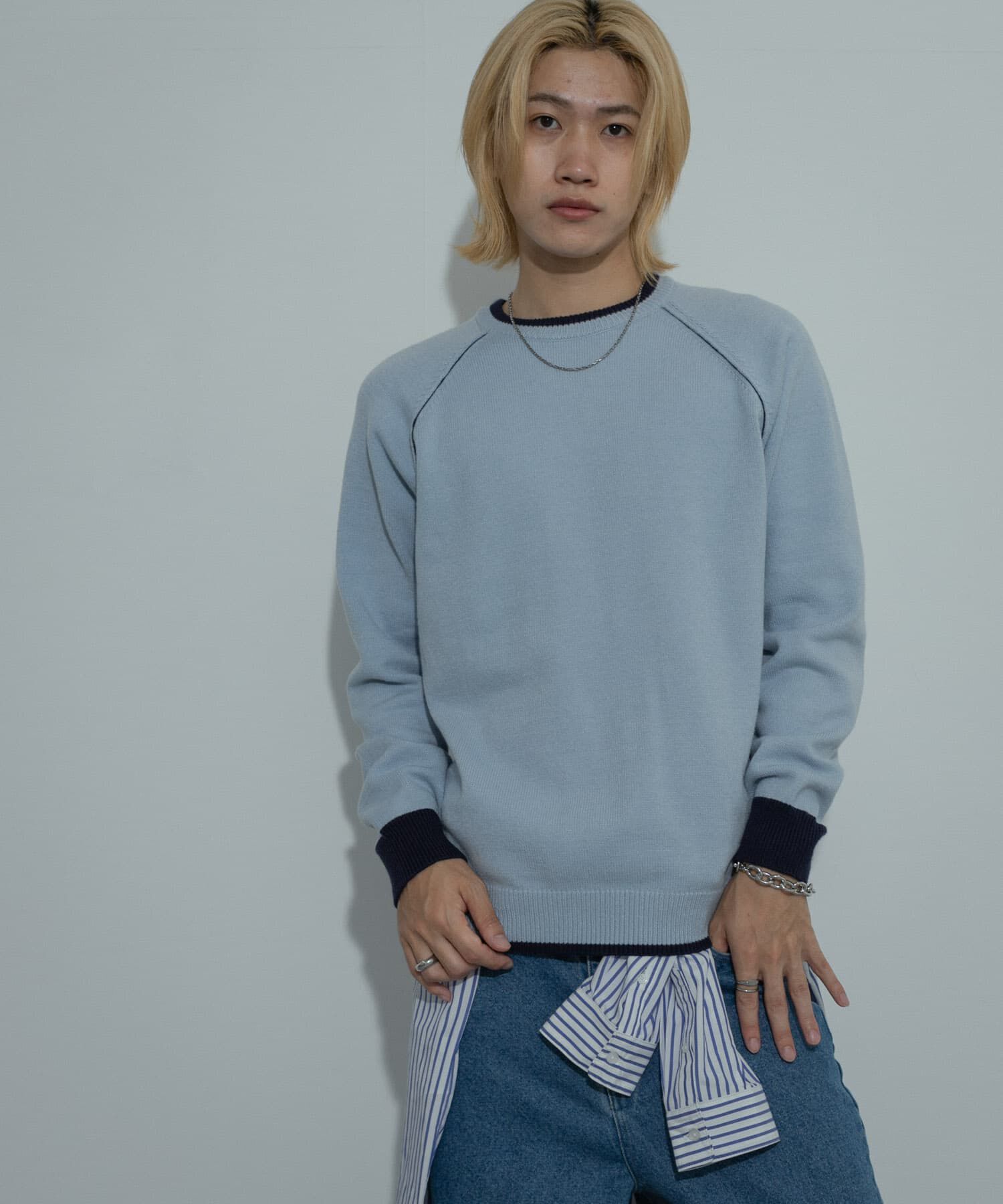 SENSE OF PLACE by URBAN RESEARCH「『ユニセックス』『洗濯可』ストレッチリブハイショクラインニット」|ニット・セーター|