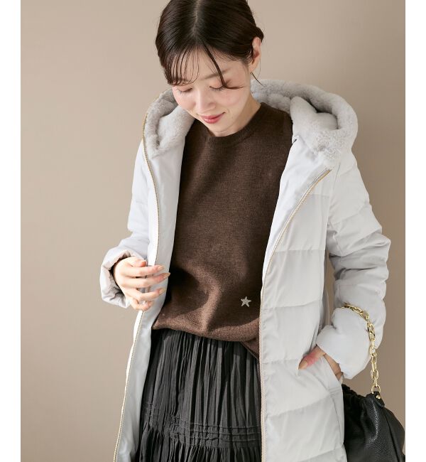  「ファーフードロングダウン」|ダウン|