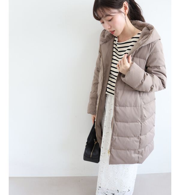  「ファーフードロングダウン」|ダウン|