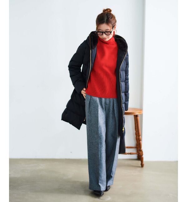  「ファーフードロングダウン」|ダウン|