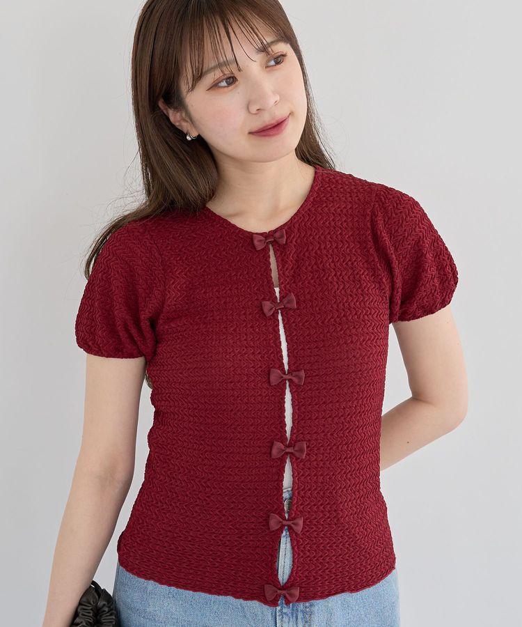 Green Parks「・swing by フロントリボンプルオーバー」|Tシャツ・カットソー|