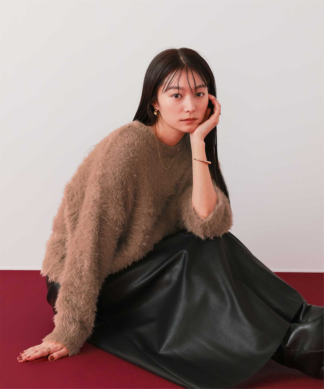 ur's「シャギーオーバーサイズニット」|ニット・セーター|ブラウン